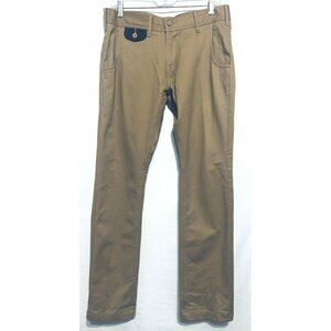 Orisue Mens Size 30 Brown Khaki Tailored Fit Architect Pants Pockets Cotton Work